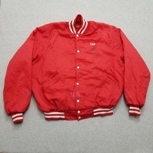 Vintage Butwin Jacket Mens Large Red‎ Made In USA Pockets Dick